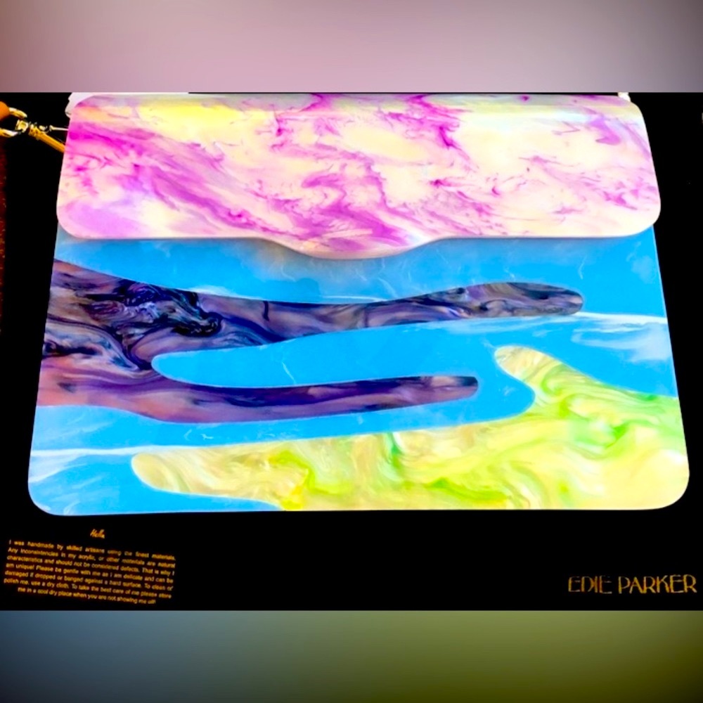 Edie Parker abstract sunrise NWT